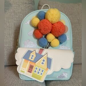 NWT Loungefly Disney Pixar Up Floating House Pom Pom Mini Backpack